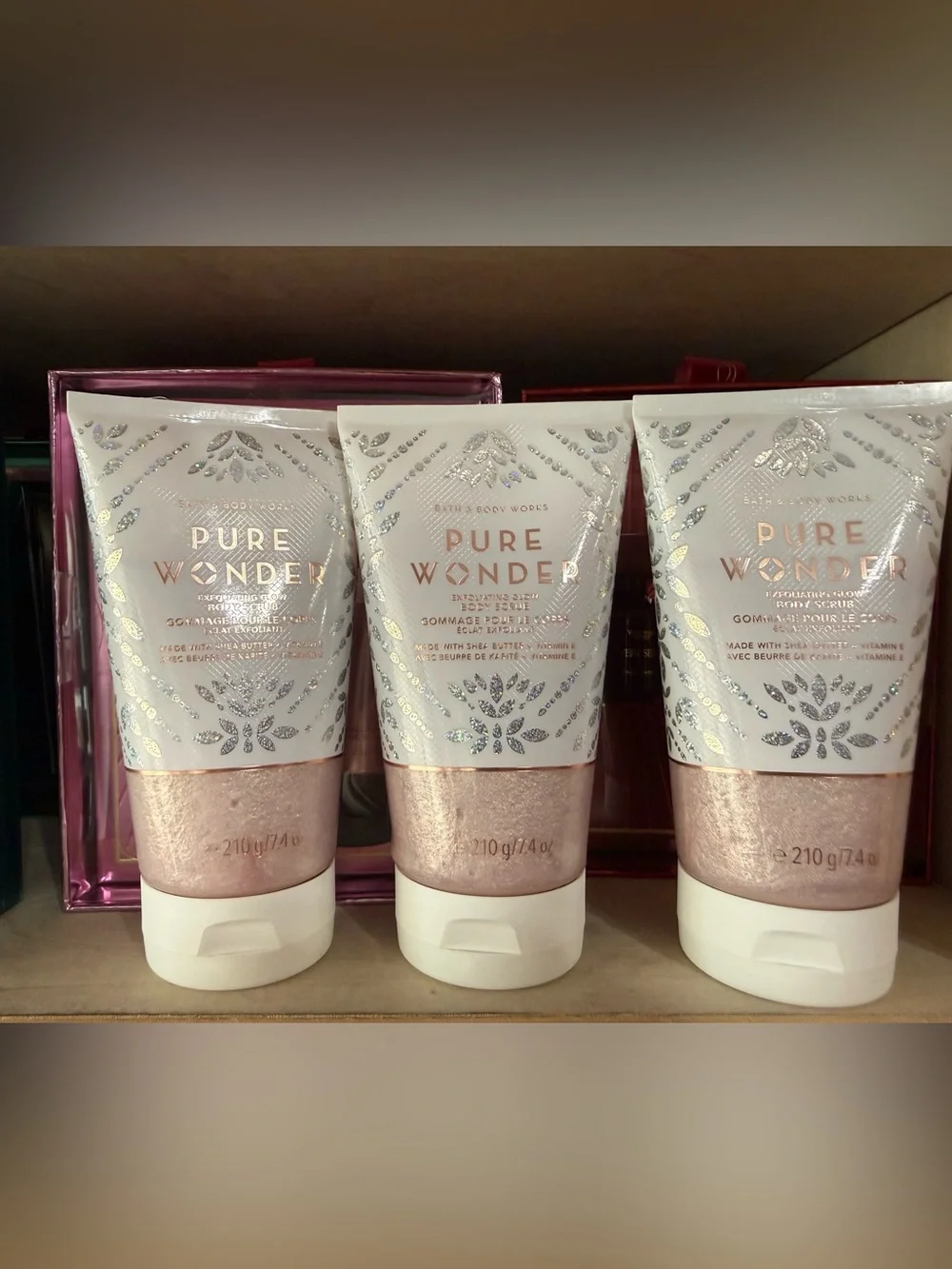 3 Bath & Body Works Pure Wonder Body Cream - Rose Gold and White